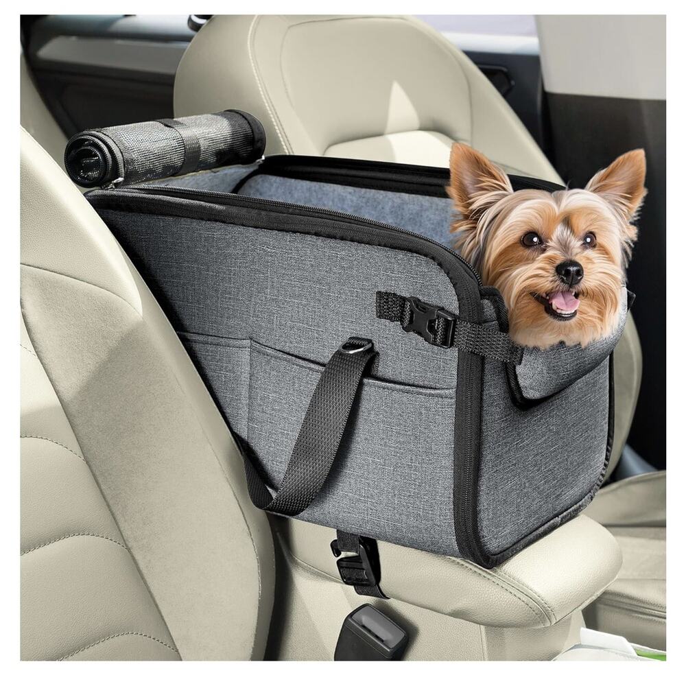 WOYYHO 18 lbs Console Dog Cat Seat Luxury Center Console (Width 9in) Dog Car